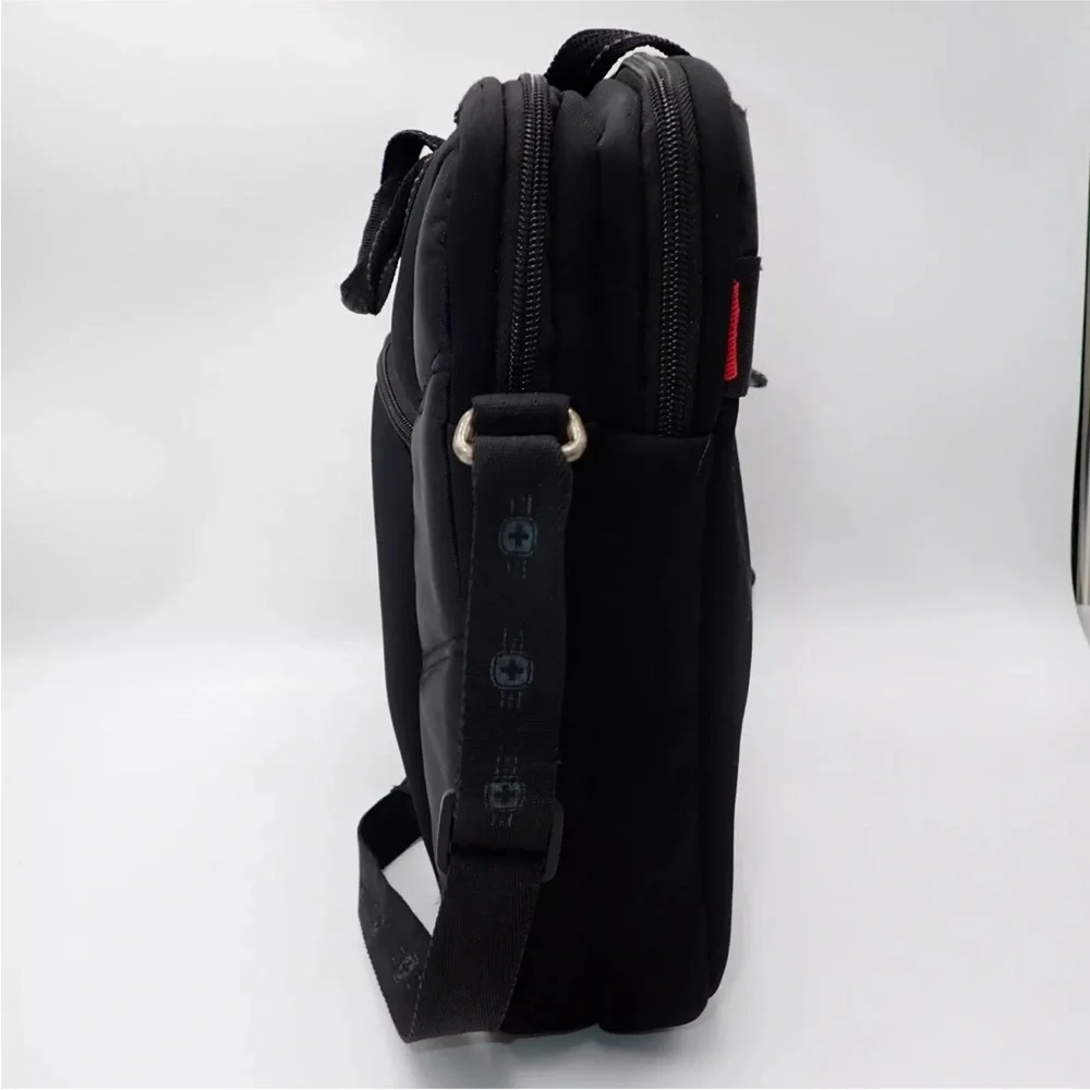 Swiss Gear Wenger Laptop Tablet Case Padded Black Shoulder Strap Crossbody